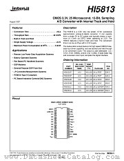 HI5813KIB datasheet pdf Intersil