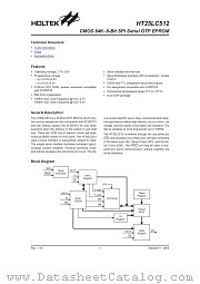 HT25LC512 datasheet pdf Holtek Semiconductor