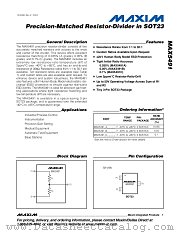 MAX5491VA10000-T datasheet pdf MAXIM - Dallas Semiconductor