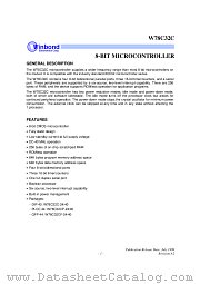 W78C32CF-40 datasheet pdf Winbond Electronics
