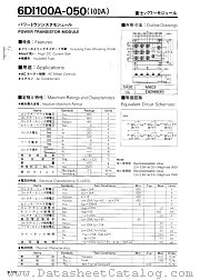 6DI100A-050 datasheet pdf Fuji Electric