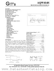 AQW414S datasheet pdf Global Components & Controls