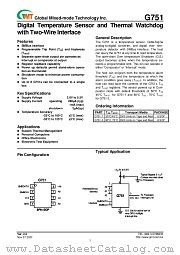 G751 datasheet pdf Global Mixed-mode Technology