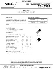 2SK3918 datasheet pdf NEC