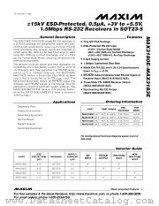 MAX3181EEUK-T datasheet pdf MAXIM - Dallas Semiconductor