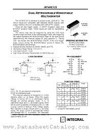 IN74HC123 datasheet pdf INTEGRAL Semiconductor Devices