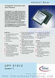 UPF01012 datasheet pdf Infineon