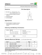 APM2301A datasheet pdf ANPEC Electronics Corporation