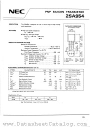 2SA954 datasheet pdf NEC