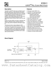 ICS511MLF datasheet pdf Integrated Circuit Systems