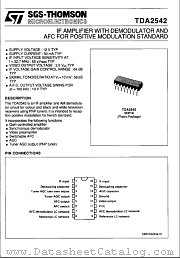TDA2542 datasheet pdf ST Microelectronics