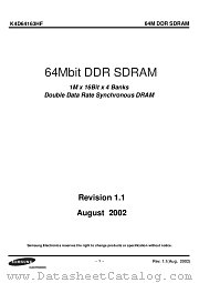K4D64163HF-TC60 datasheet pdf Samsung Electronic