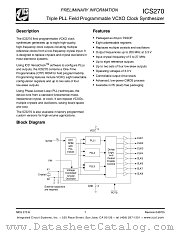 ICS270PG datasheet pdf Integrated Circuit Systems