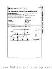 LM390N datasheet pdf National Semiconductor