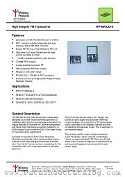 WP-MK-X2010-075 datasheet pdf Wireless Products