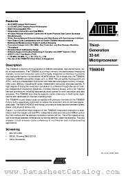 TS68040DESC02ZCA datasheet pdf Atmel