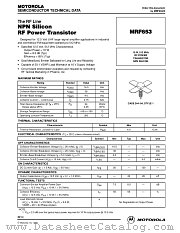 MRF653 datasheet pdf Motorola