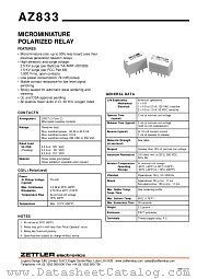 AZ833S1-12DE datasheet pdf ZETTLER electronics