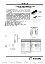 IN74AC138 datasheet pdf INTEGRAL Semiconductor Devices
