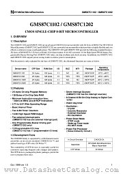 GMS87C1202 datasheet pdf Hynix Semiconductor