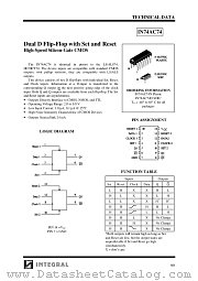 IN74AC74N datasheet pdf INTEGRAL Semiconductor Devices