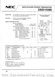 2SD1585 datasheet pdf NEC