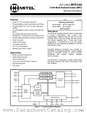 MT91L60AS datasheet pdf Mitel Semiconductor