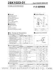 2SK1023-01 datasheet pdf Fuji Electric