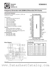 ICS950810YFLF-T datasheet pdf Integrated Circuit Systems