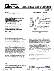 AD9865BCPZRL1 datasheet pdf Analog Devices