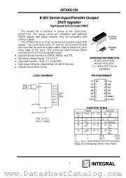 IN74AC164N datasheet pdf INTEGRAL Semiconductor Devices