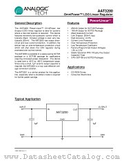 AAT3200IGY-2.3-T1 datasheet pdf ANALOGIC TECH