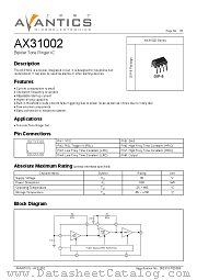 AX31002 datasheet pdf AVANTICS Microelectronics