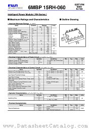 6MBP15RH-060 datasheet pdf Fuji Electric