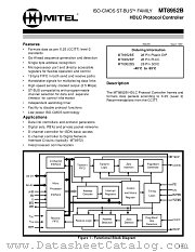 MT8952B-1 datasheet pdf Mitel Semiconductor