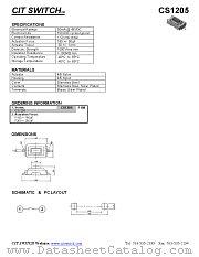 CS1205 datasheet pdf CIT Relay & Switch