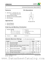 APM2306AC-TR datasheet pdf ANPEC Electronics Corporation
