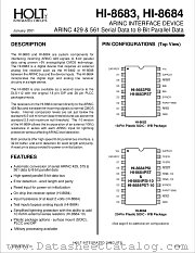 HI-8684PSI-10 datasheet pdf Holt Integrated Circuits