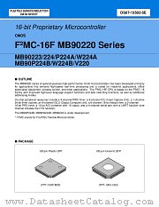 MB90224PF datasheet pdf Fujitsu Microelectronics