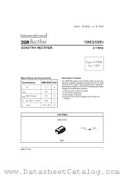 10MQ100 datasheet pdf International Rectifier