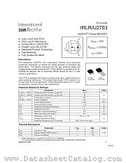 IRLR/U2703 datasheet pdf International Rectifier