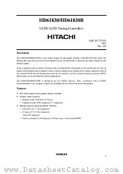 HD61830 datasheet pdf Hitachi Semiconductor
