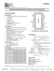 ICS952004 datasheet pdf Integrated Circuit Systems