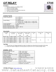 CTA51BO3024VDC1.6E datasheet pdf CIT Relay & Switch