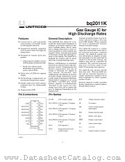BQ2011KSN datasheet pdf Texas Instruments