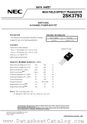 2SK3793 datasheet pdf NEC