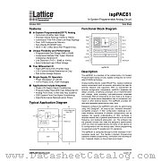 ISPPAC81 datasheet pdf Lattice Semiconductor
