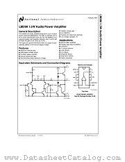 LM388N-1 datasheet pdf National Semiconductor