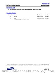 K6F1616U6M-F datasheet pdf Samsung Electronic