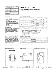 74ACT11251D datasheet pdf Philips